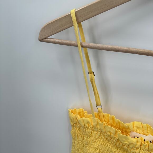 EVEREVE Cloth & Stone NWT Smocked Linen Tank in Yellow // M - Picture 6 of 12